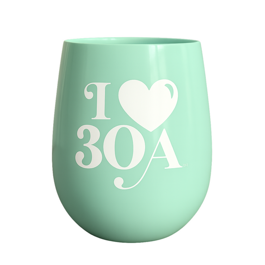 Stemless Wine - Shatterproof Seafoam